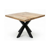 Hectarul - Masa de dining patrata din lemn de mango 100x100 cm Amani Star Haro