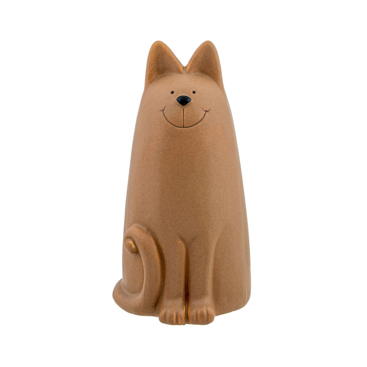 Decoratiune ceramica galben-camel 20 cm design pisica Cosy&Trendy, 1, hectarul.ro