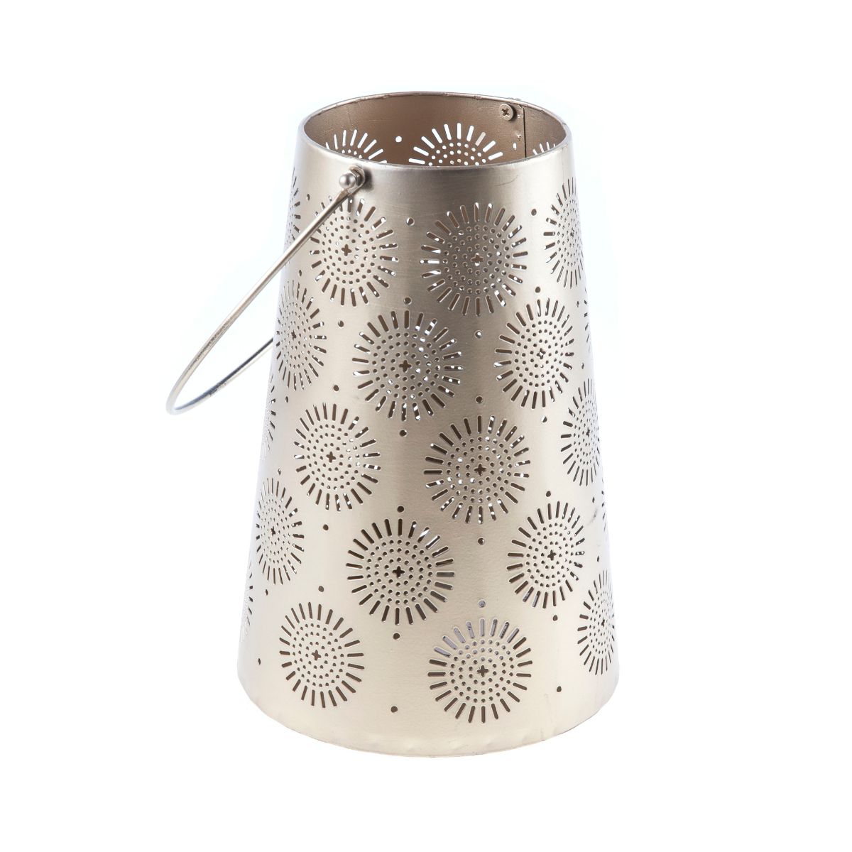 Felinar galben-sampanie din metal Ø16,5x24 cm Gold Cosy&Trendy, 1, hectarul.ro