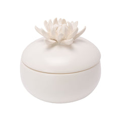 Recipient de depozitare, cu capac, din portelan crem, Ø10,6x9,8 cm Flower Cosy&Trendy