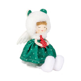 Hectarul - Decoratiune de Craciun Fetita-ingeras verde 16 cm Cosy&Trendy