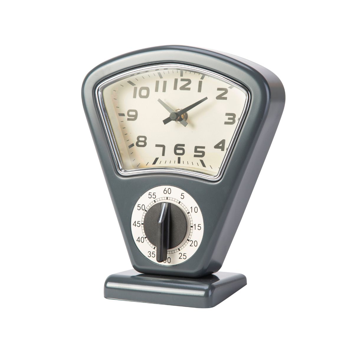 Ceas de masa cu timer 21 cm gri Cosy&Trendy, 1, hectarul.ro