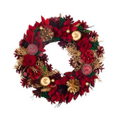 Hectarul - Coronita de Craciun Ø30 cm rosu/auriu cu mere MagicHome