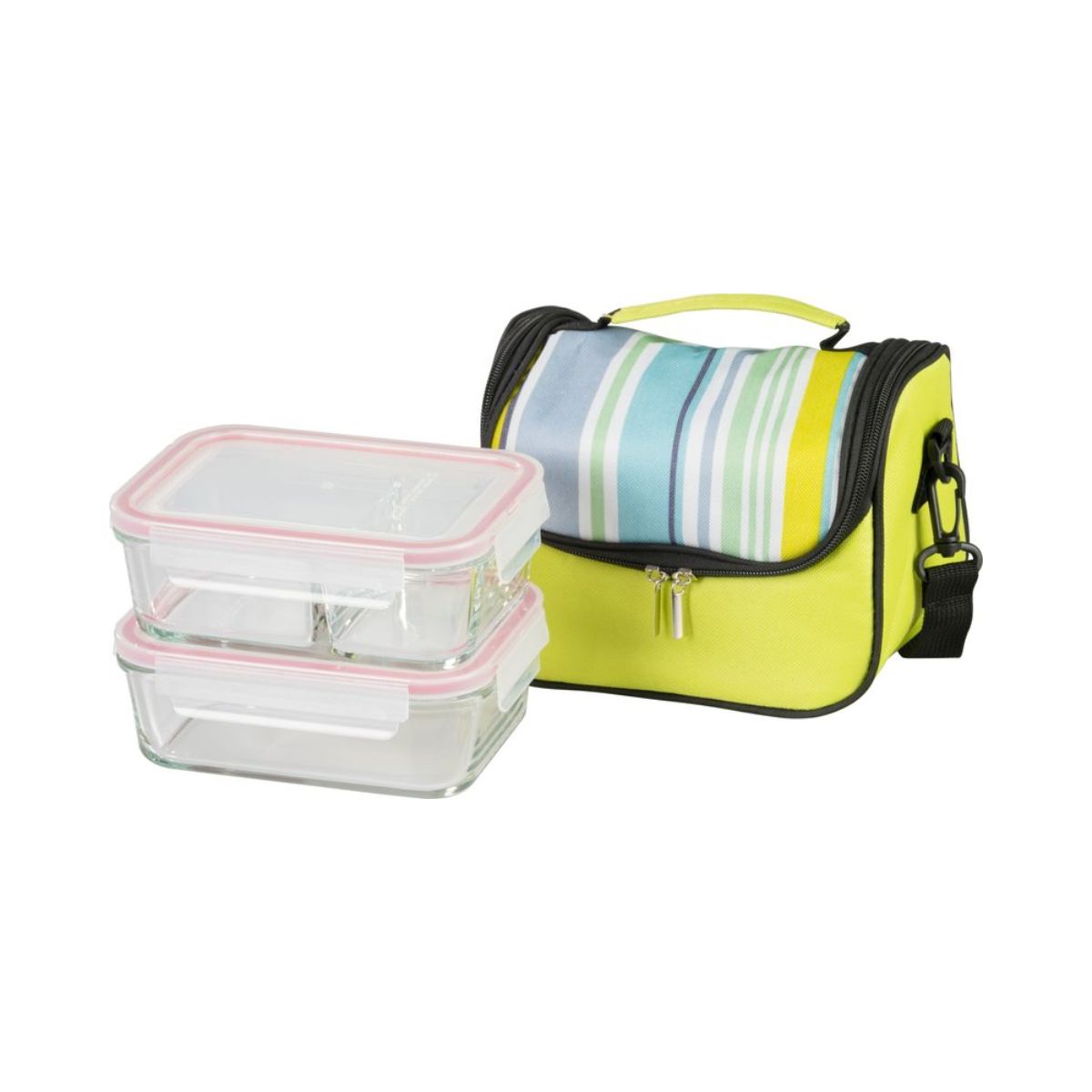 Set 2 caserole MagicHome din sticla, 900 ml + 900 ml, cu geanta termoizolanta, 1, hectarul.ro