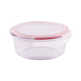 Hectarul - Caserola rotunda 950 ml din sticla borosilicata cu capac BSG3 MagicHome, roz