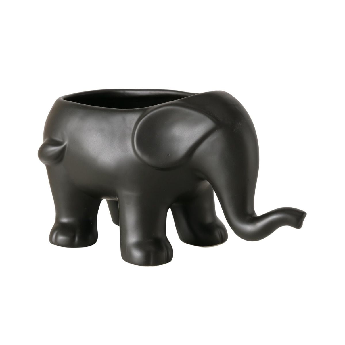 Suport decorativ pentru ghiveci negru din portelan 25x14,5 cm Elefanto Boltze, 1, hectarul.ro