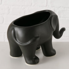 Suport decorativ pentru ghiveci negru din portelan 25x14,5 cm Elefanto Boltze