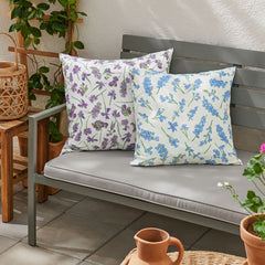 Perna de exterior cu flori violet 49x49 cm, poliester, Esschert Design