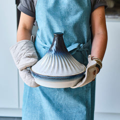 Vas de copt Tajine alb/albastru Ø32 cm Nora Cosy&Trendy