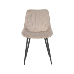 Pachet 3+1 Scaun dining taupe cu cadru metalic fix si sezut textil Lisse A866 HARO