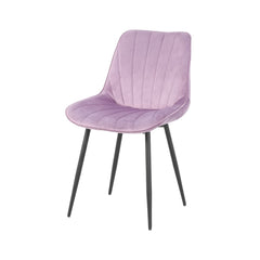 Scaun dining lila cu cadru metalic fix si sezut textil, 60x60x80 cm, Lisse A866 HARO