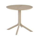 Hectarul - Masa terasa/gradina rotunda taupe din polipropilena, Ø80x74 cm, Toledo Bistro