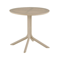 Masa terasa/gradina rotunda taupe din polipropilena, Ø80x74 cm, Toledo Bistro