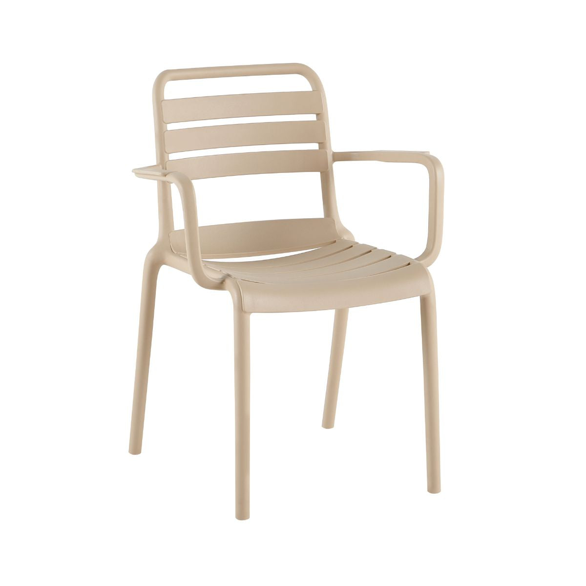 Scaun terasa/gradina taupe din polipropilena Valencia Relax Haro, 1, hectarul.ro