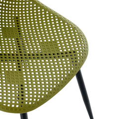 Scaun terasa/gradina verde-oliv din polipropilena si metal Solaris Haro