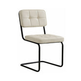Hectarul - Scaun living/dining crem din piele artificiala si metal Oslo View Haro