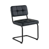 Hectarul - Scaun living/dining negru din piele artificiala si metal Oslo View Haro
