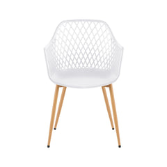 Scaun dining alb din polipropilena si metal Diamond Haro