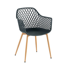 Scaun dining negru din polipropilena si metal Diamond Haro