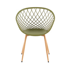 Scaun de living verde-oliv din polipropilena si metal Optimus Grand Haro