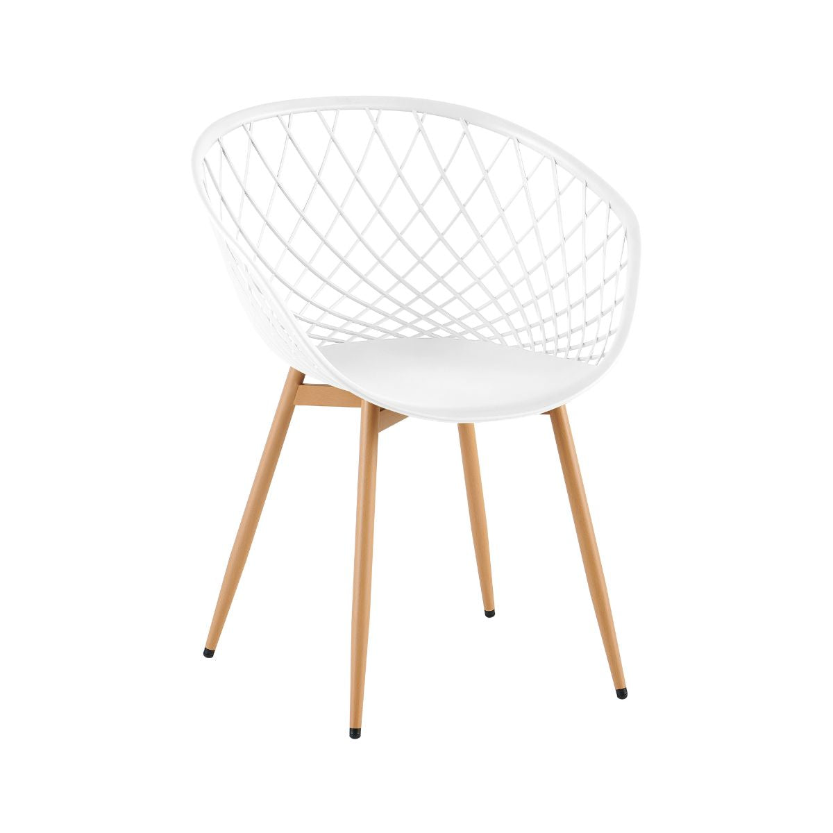 Scaun de living alb din polipropilena si metal Optimus Grand Haro, 1, hectarul.ro