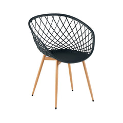 Scaun de living negru din polipropilena si metal Optimus Grand Haro