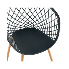 Scaun de living negru din polipropilena si metal Optimus Grand Haro