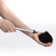 Perie de toaleta cu maner din inox și cap curatare negru, Ø 7,5 x 39,5 cm, Zeller
