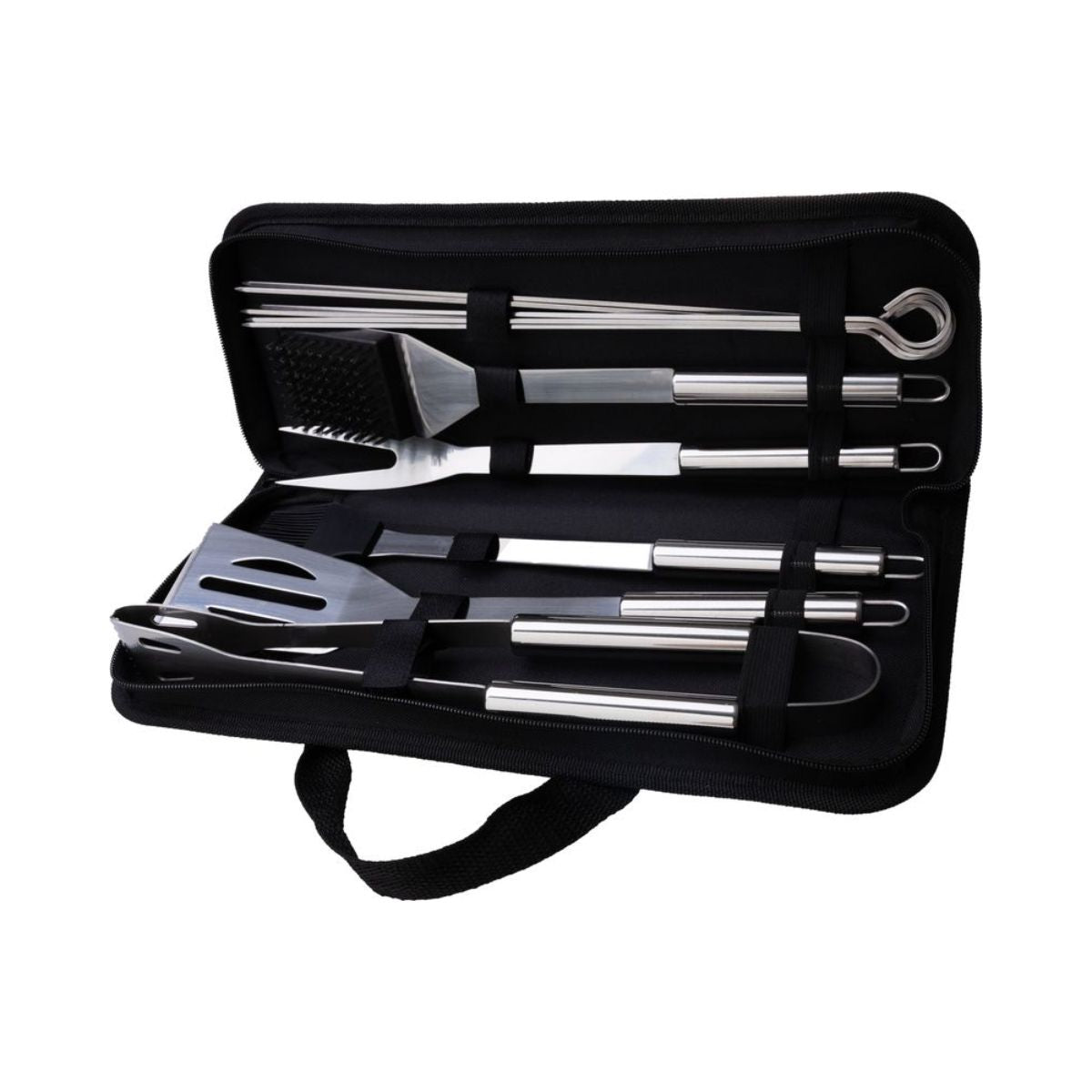 Set ustensile gratar 12 piese Strend Pro Grill inox in geanta transport, 1, hectarul.ro