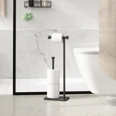 Suport pentru role de hartie, negru, din otel galvanizat, 20 x 12 x 52 cm, Cappa Umbra