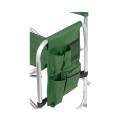 Scaun de camping pliabil verde tip regizor LEQ Direktor din aluminiu si poliester