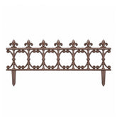 Hectarul - Gard decorativ ruginiu din otel turnat 81x36cm Fleur de lis Esschert Design