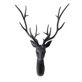 Hectarul - Decorațiune de perete Jenus 98 cm, cap de cerb din aluminiu negru mat, realizată manual