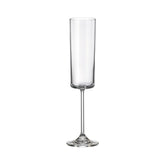 Hectarul - Set de 6 pahare pentru sampanie, transparent, din cristal de Bohemia, 160 ml, Anita Flute
