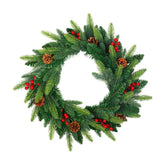 Hectarul - Coronita de Craciun Ø50 cm verde/rosu, densa, Boriana Royal - MagicHome