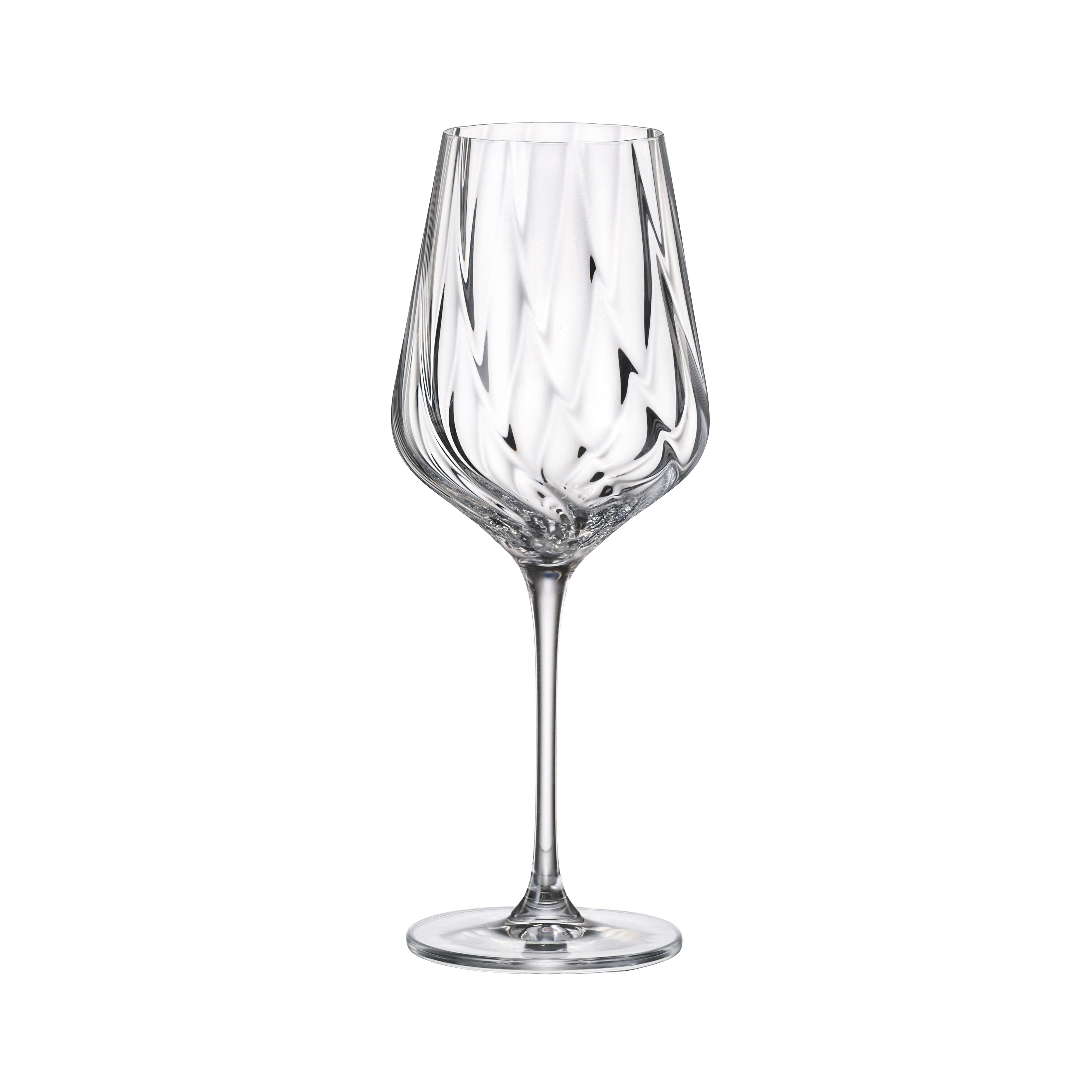 Set de 6 pahare pentru vin alb, din cristal de Bohemia, 485 ml, Crystal Winestar Spirale, 1, hectarul.ro