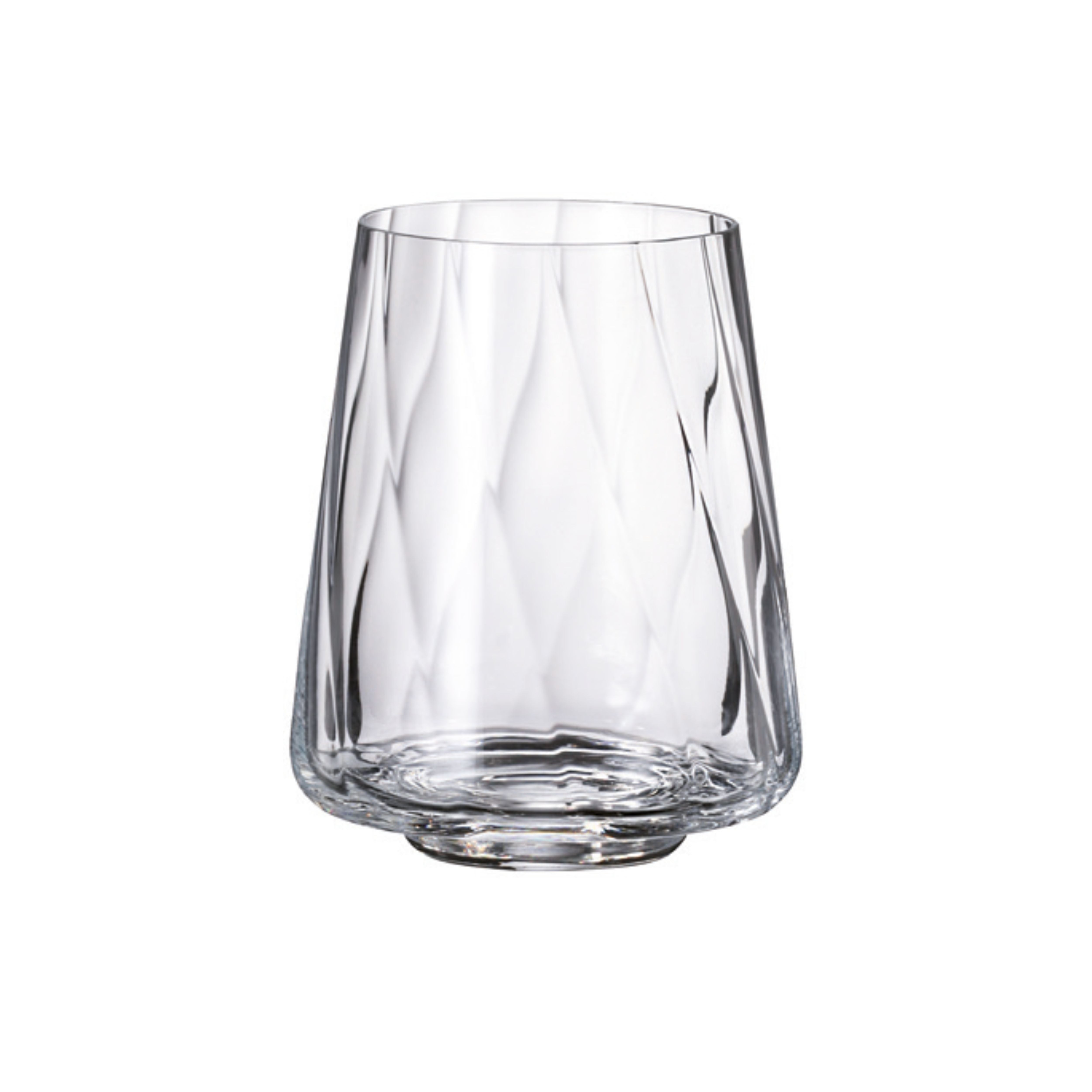 Set de 6 pahare pentru apa, din cristal de Bohemia, 400 ml, Crystal Winestar Spirale Tumbler, 1, hectarul.ro