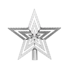 Varf de brad stea de Craciun argintie 20 cm MagicHome