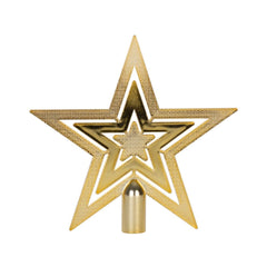 Varf de brad stea de Craciun aurie 20 cm MagicHome