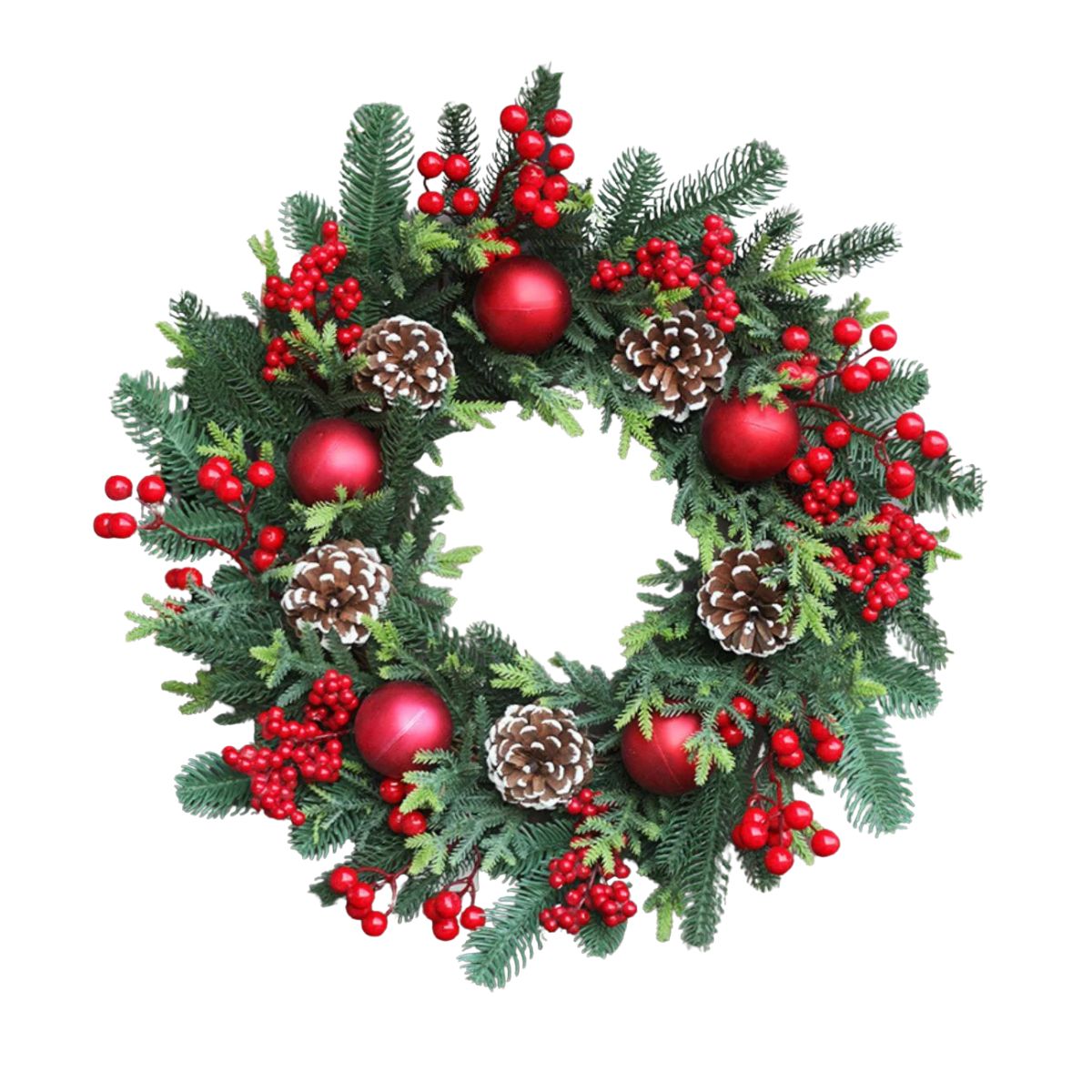 Decoratiune de Craciun, Coronita artificiala (M1), 50 cm diametru, 1, hectarul.ro