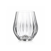 Hectarul - Set de 6 pahare pentru apa, transparent, din cristal de Bohemia, 400 ml, Tori Waterfall elevated bottom