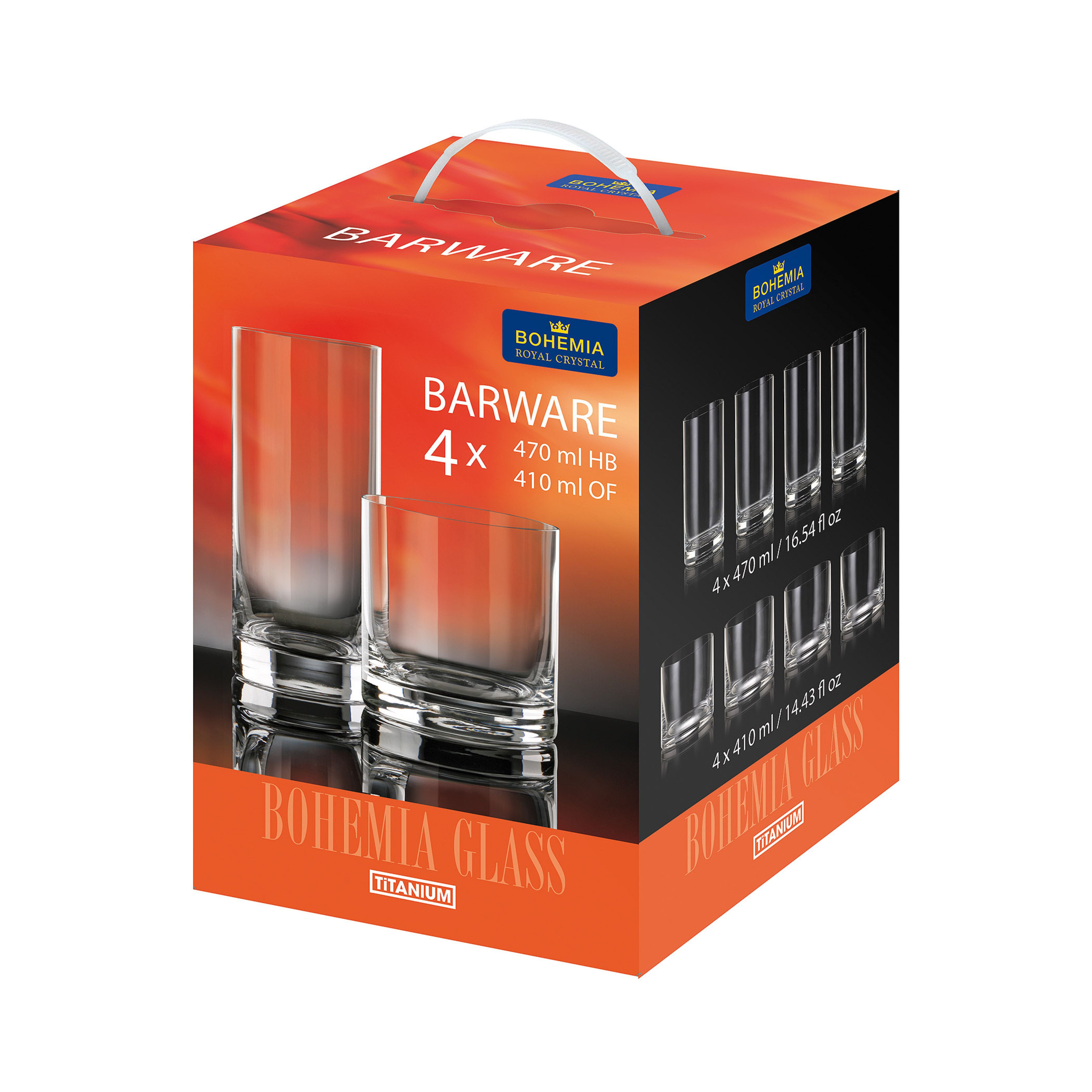 Set 8 pahare bar cristal de Bohemia 470+410 ml, 1, hectarul.ro
