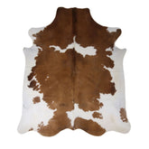 Hectarul - Piele naturala de vita, 2-3 m2, culoare rosu cu alb