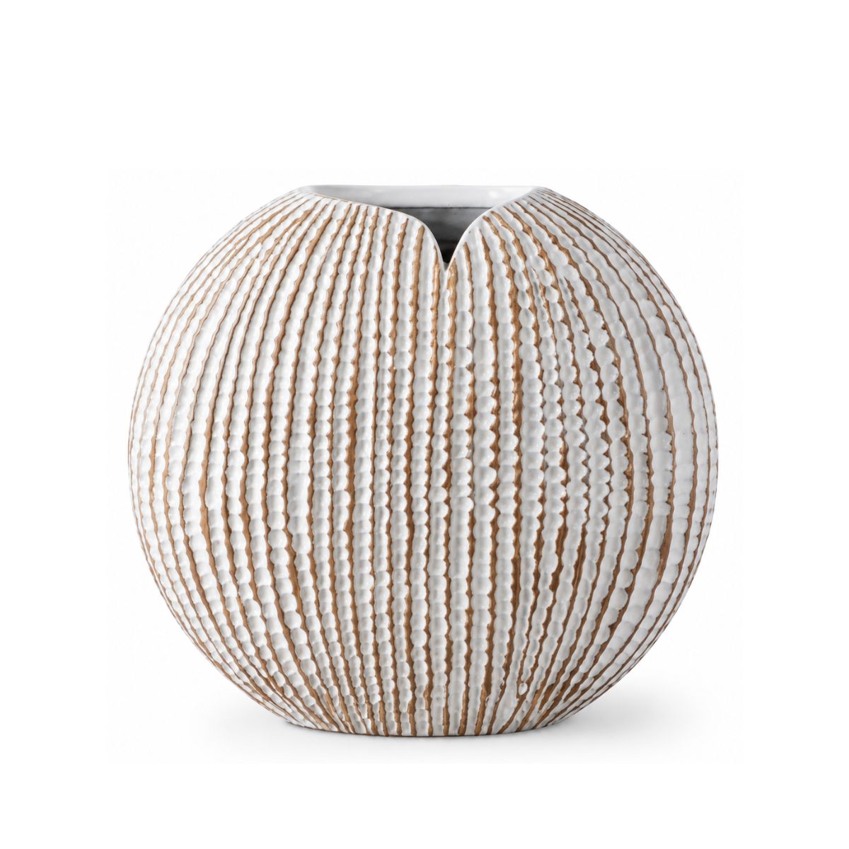 Vaza alba din polirasina 26 cm Nature Wood Yazhi, 1, hectarul.ro