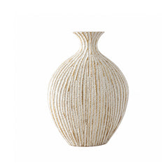 Vaza alba din polirasina 34.5 cm Nature Wood Yazhi