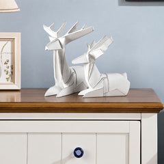 Decoratiune ren alb din polirasina 33.5 cm Animal Yazhi