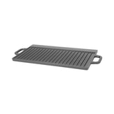 Hectarul - Tava cu functie dubla (grill/plita) din fonta cu manere 520x235x15 mm