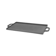 Tava cu functie dubla (grill/plita) din fonta cu manere 520x235x15 mm