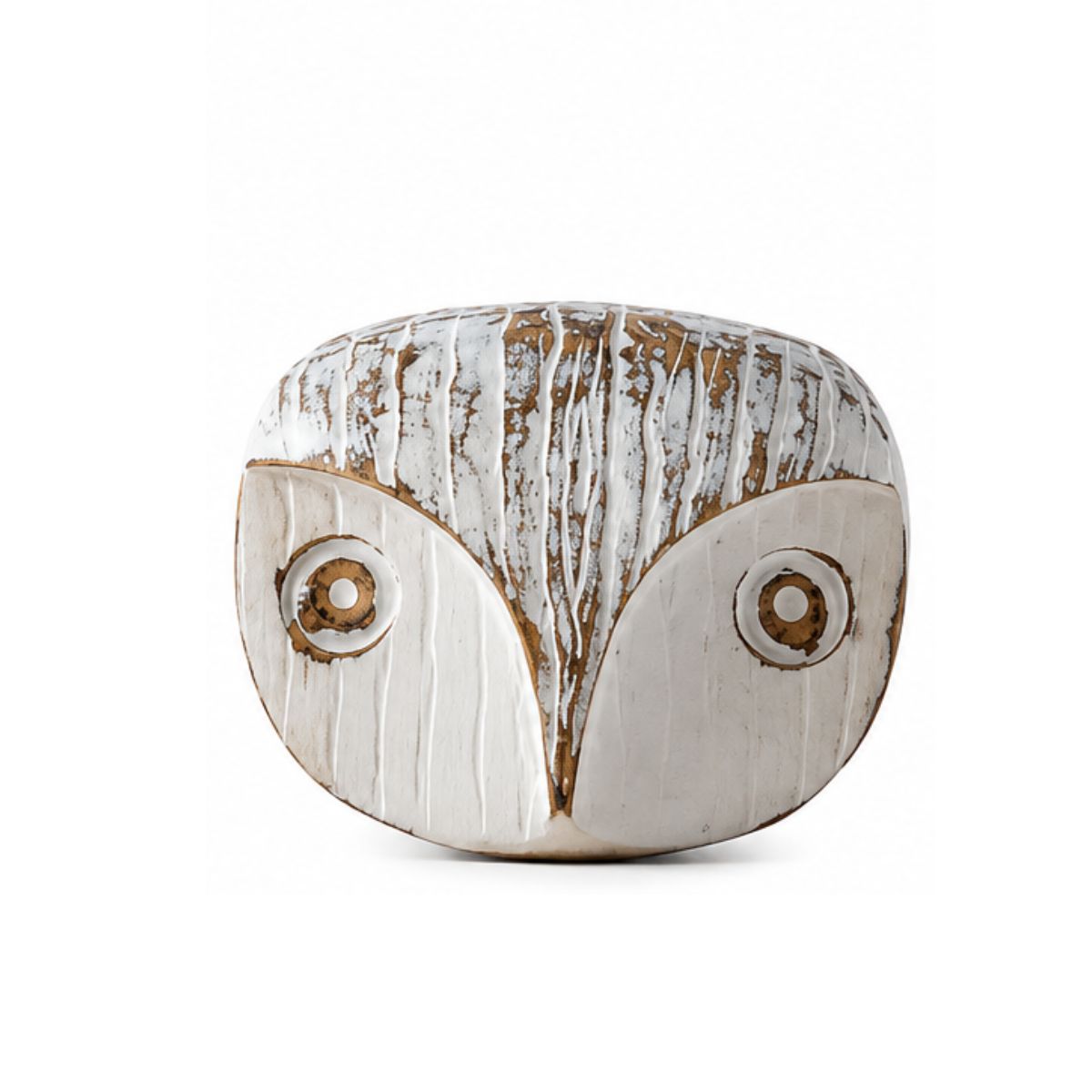 Decoratiune bufnita alba din polirasina 8.5 cm Tiny Animal Yazhi, 1, hectarul.ro