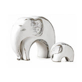 Hectarul - Set de 2 decoratiuni elefanti albi din polirasina 21.5 cm Yazhi